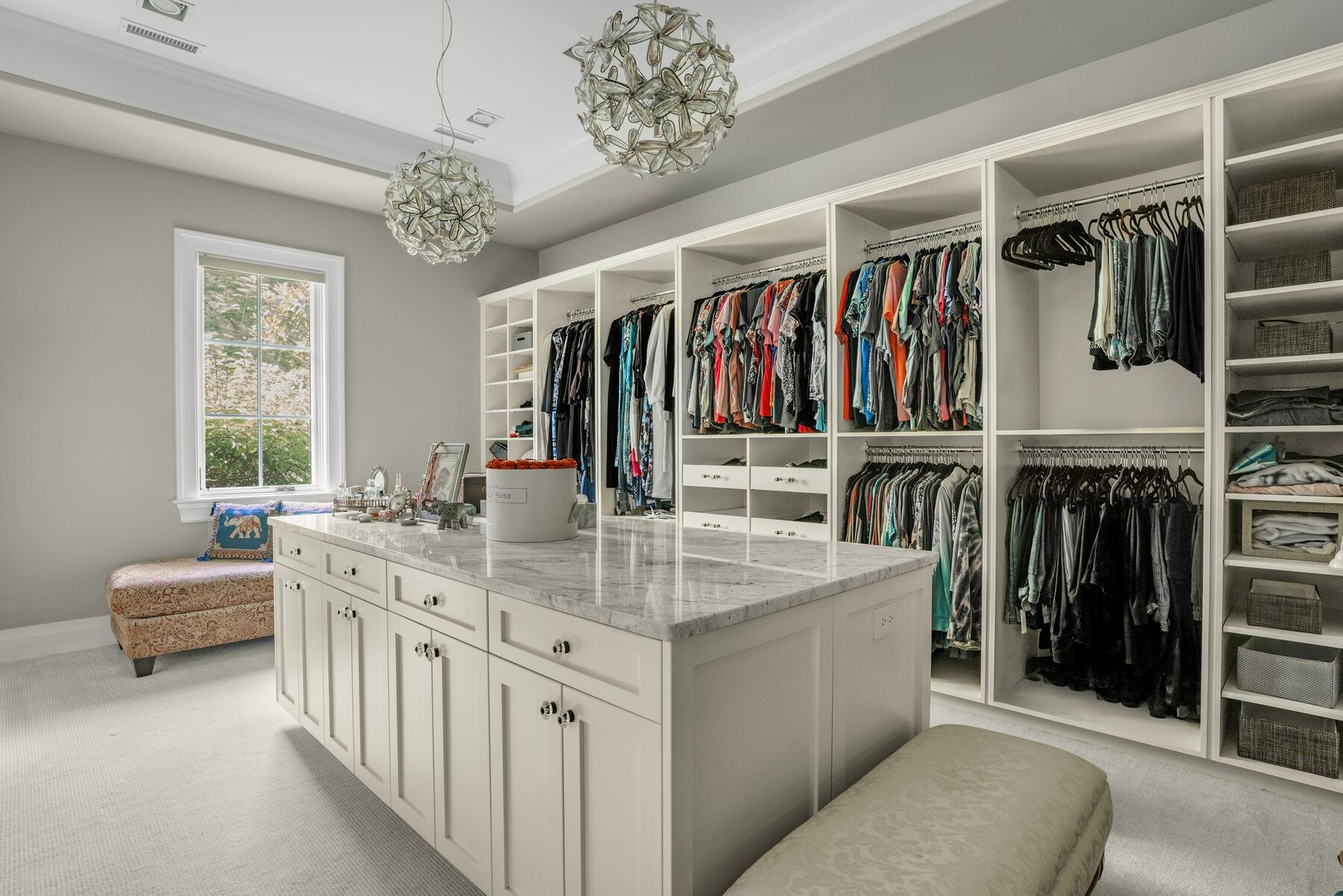 custom primary walk-in closet at The Somerset
